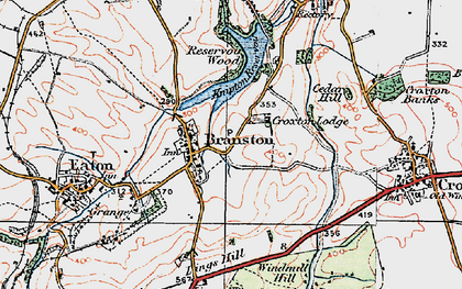 Old map of Branston in 1921