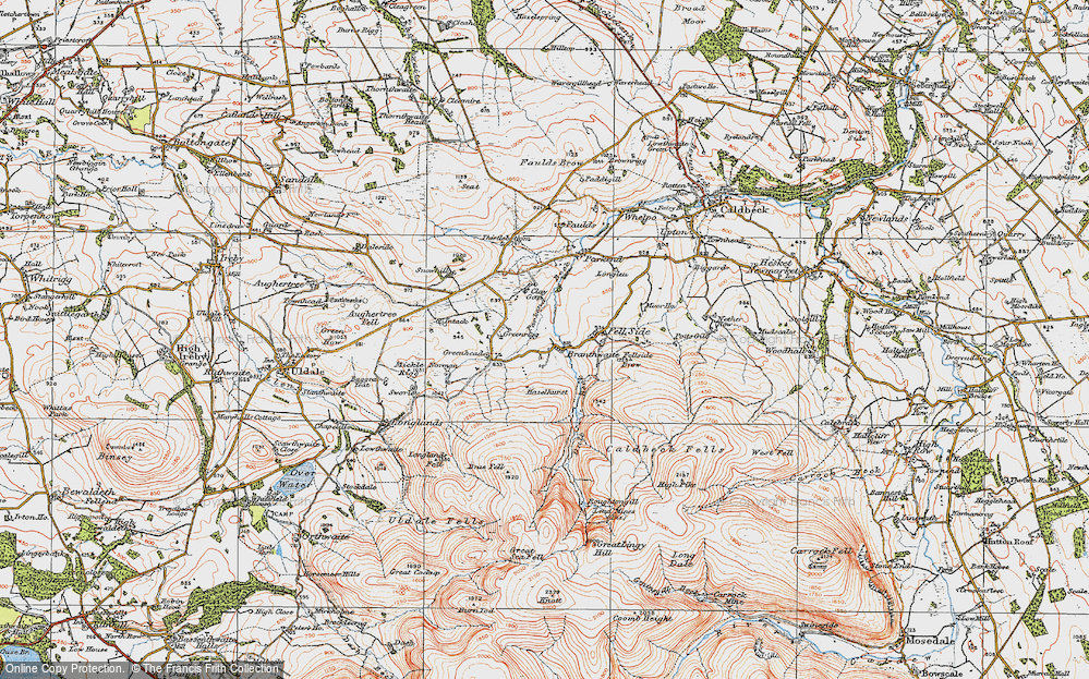 Old Map of Branthwaite, 1925 in 1925