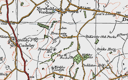 Old map of Brascote Ho in 1921