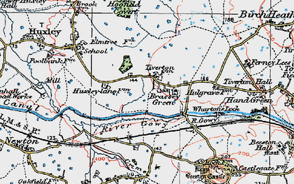 Old map of Brassey Green in 1923