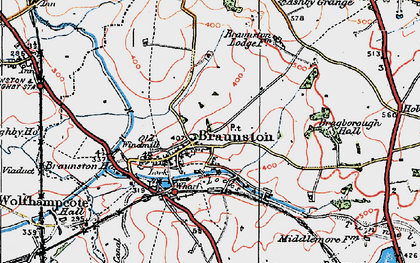 Old map of Braunston Tunnel in 1919