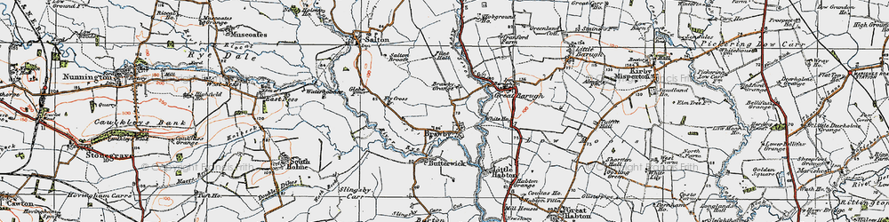 Old map of Brawby in 1925