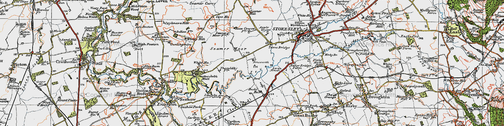 Old map of Brawith in 1925