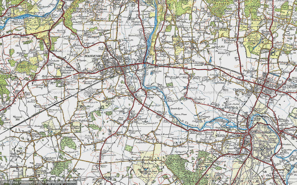 Old Map of Bray, 1919 in 1919