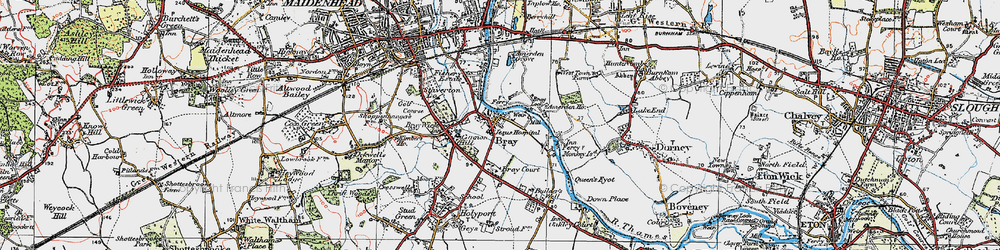 Old map of Bray in 1919