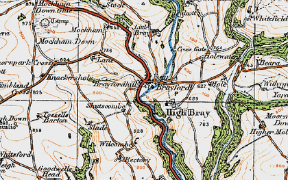Old map of Brayfordhill in 1919