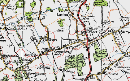 Old map of Brays Grove in 1919
