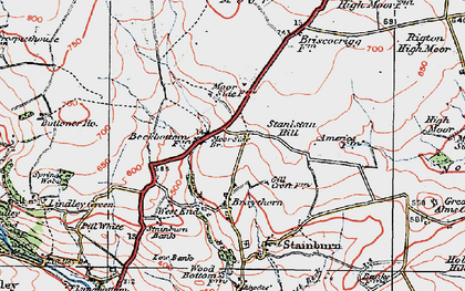 Old map of Braythorn in 1925