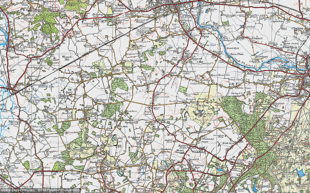 Old Map of Braywoodside, 1919 in 1919
