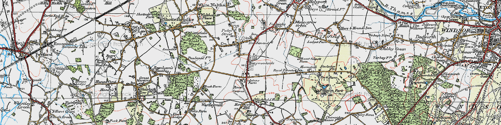 Old map of Braywoodside in 1919