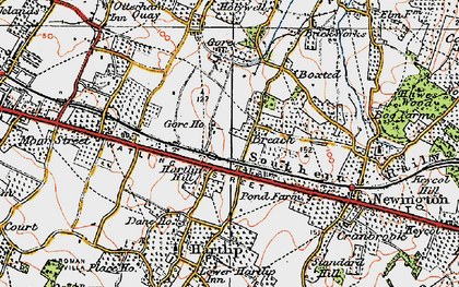 Old map of Breach in 1921