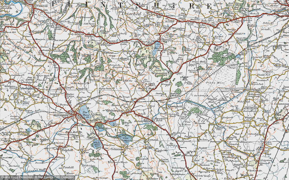 Old Map of Breaden Heath, 1921 in 1921