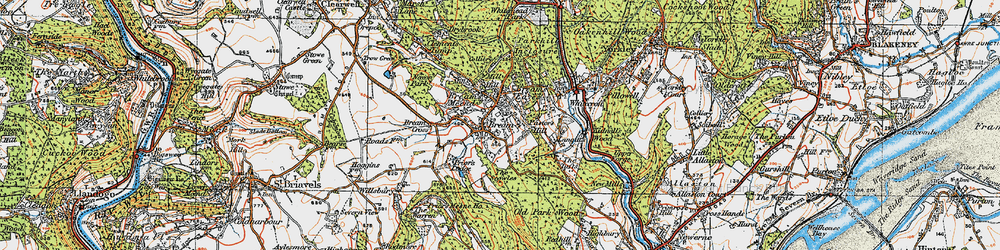 Old map of Bream in 1919