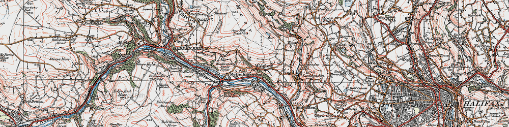 Old map of Brearley in 1925