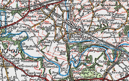 Old map of Bredbury Green in 1923