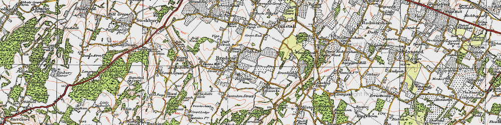 Old map of Bredgar in 1921