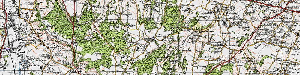 Old map of Bredhurst in 1921