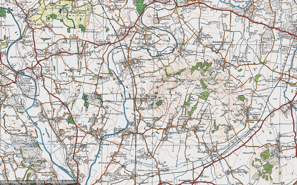 Old Map of Bredon's Norton, 1919 in 1919