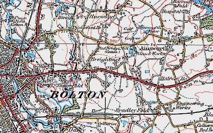 Old map of Breightmet in 1924
