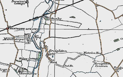 Old map of Breighton in 1924