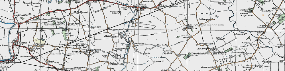 Old map of Breighton in 1924