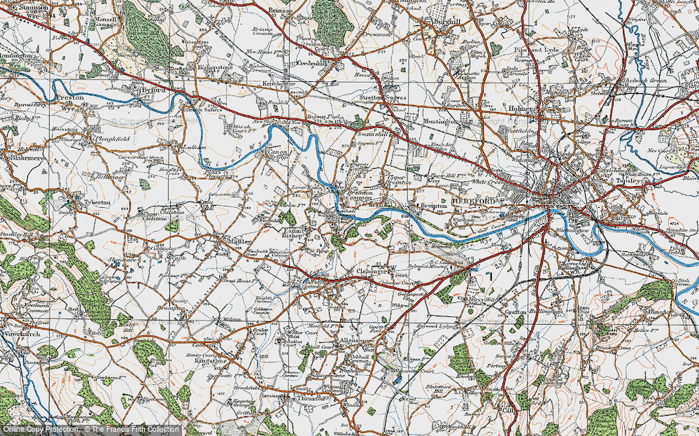 Old Map of Breinton Common, 1920 in 1920