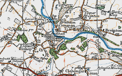 Old map of Breinton Common in 1920