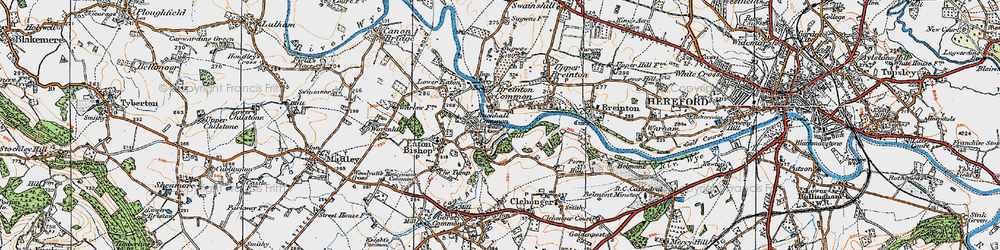 Old map of Breinton Common in 1920