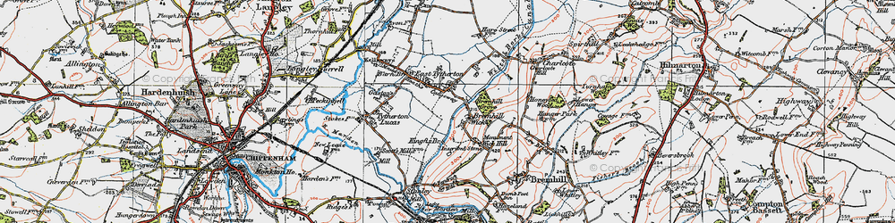 Old map of Bremhill Wick in 1919