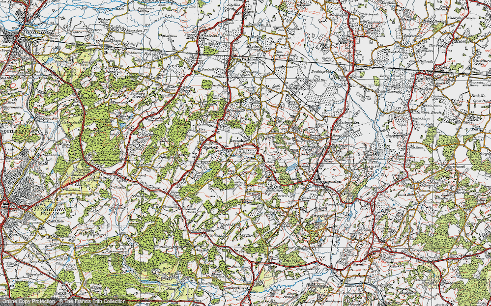 Old Map of Brenchley, 1920 in 1920