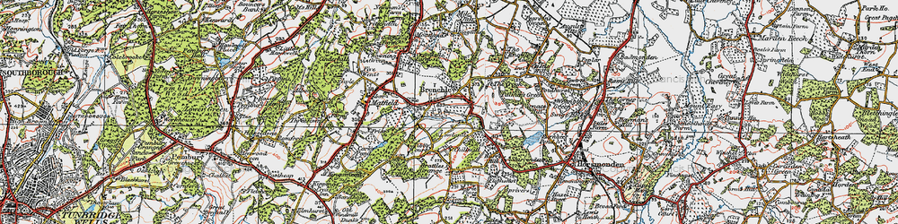 Old map of Brenchley in 1920