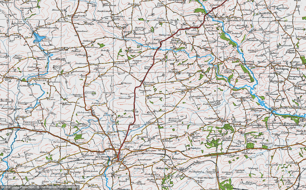 Old Map of Brendon, 1919 in 1919