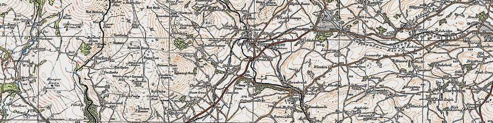 Old map of Brent Mill in 1919