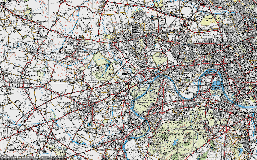 Old Map of Brentford End, 1920 in 1920
