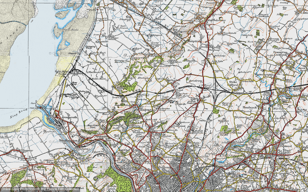 Old Map of Brentry, 1919 in 1919