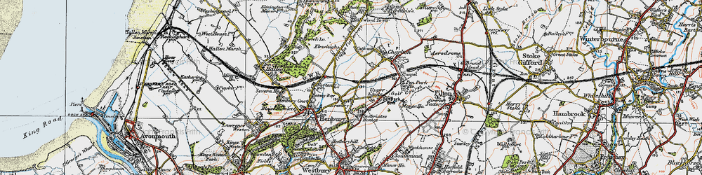 Old map of Brentry in 1919