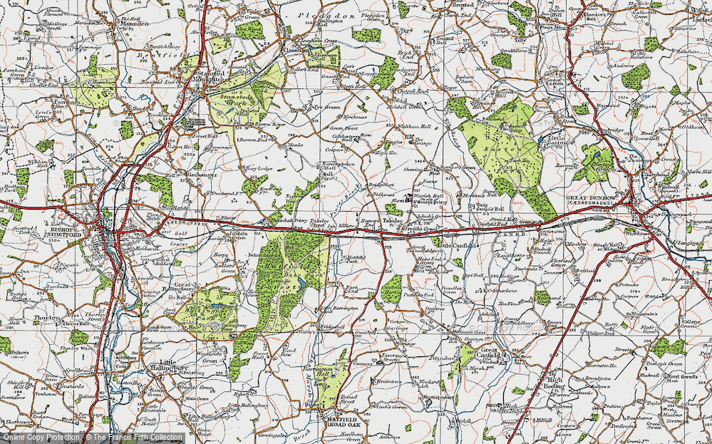Old Map of Brewer's End, 1919 in 1919