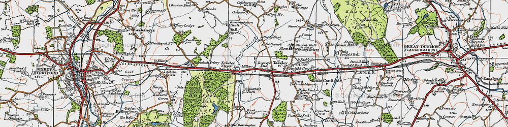 Old map of Brewer's End in 1919
