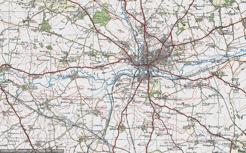 Old Map of Briar Hill, 1919 in 1919