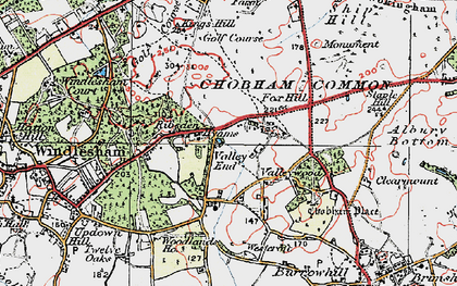 Old map of Brick Hill in 1920