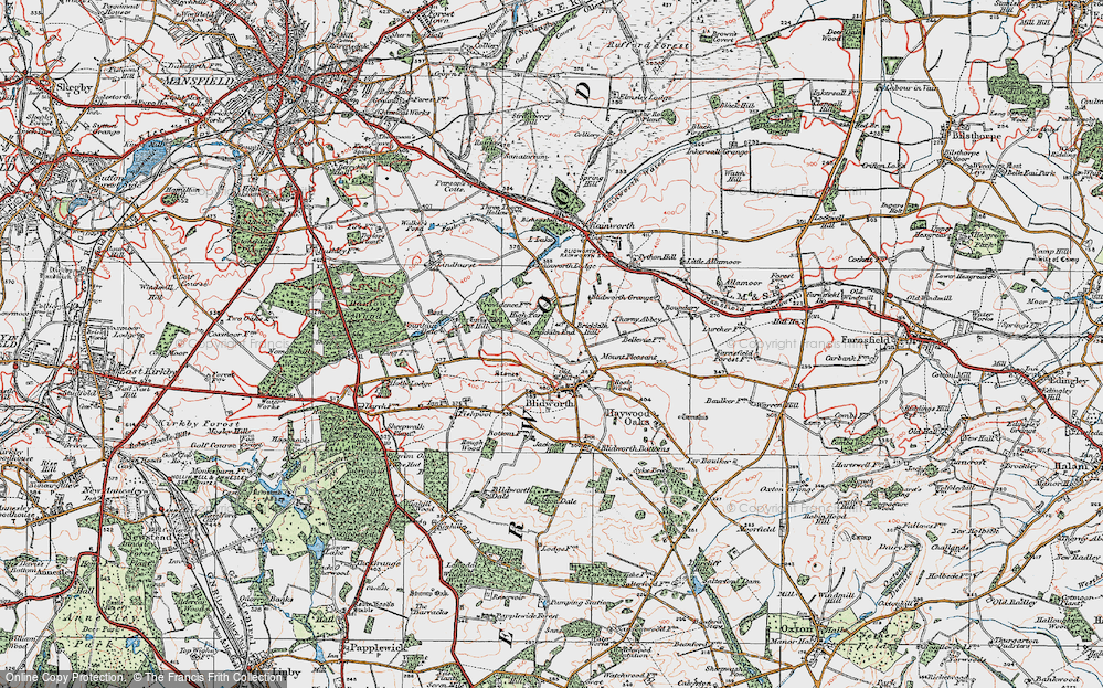 Old Map of Brick-kiln End, 1923 in 1923
