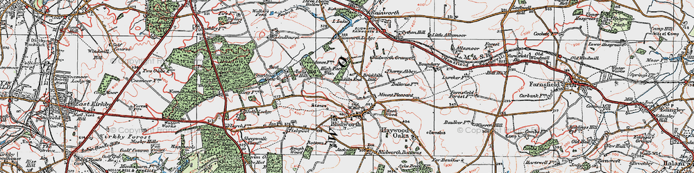 Old map of Brick-kiln End in 1923