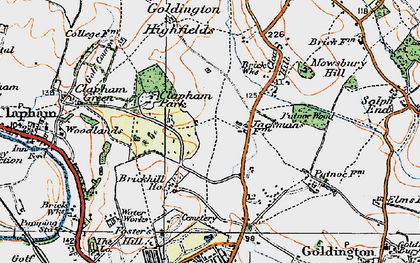 Old map of Brickhill in 1919