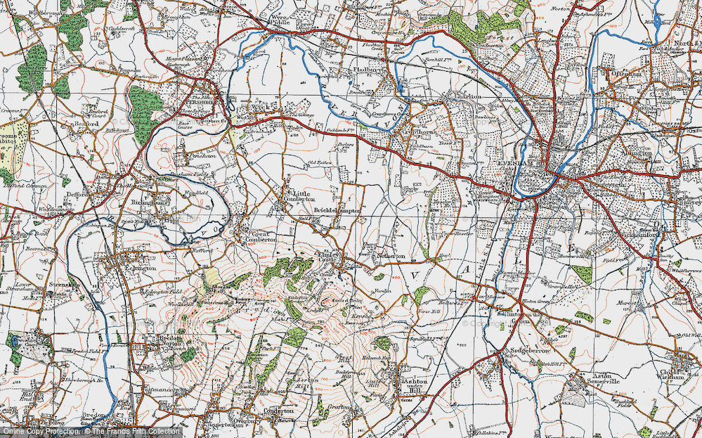 Old Map of Bricklehampton, 1919 in 1919