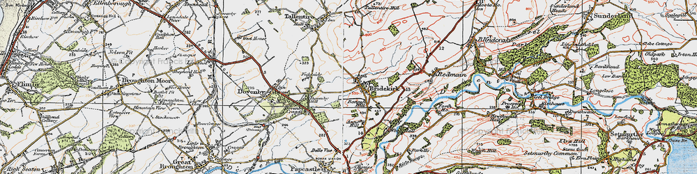 Old map of Bridekirk in 1925