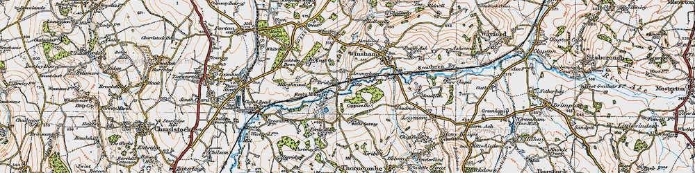 Old map of Bridge in 1919