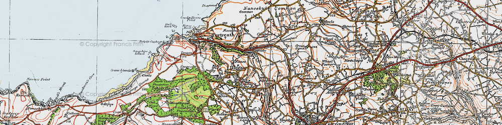 Old map of Bridge in 1919