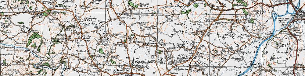 Old map of Bridge End in 1919