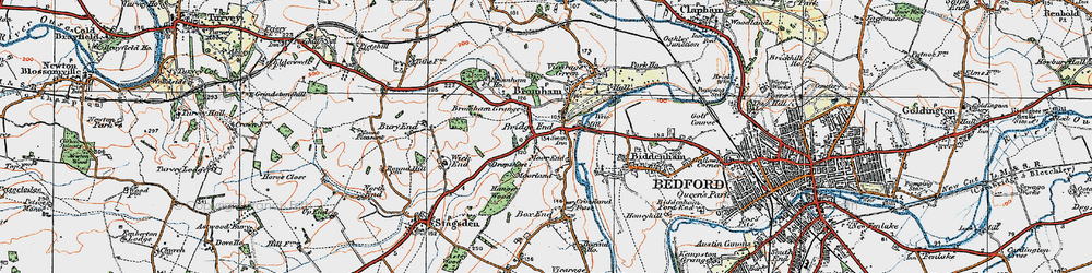Old map of Bridge End in 1919
