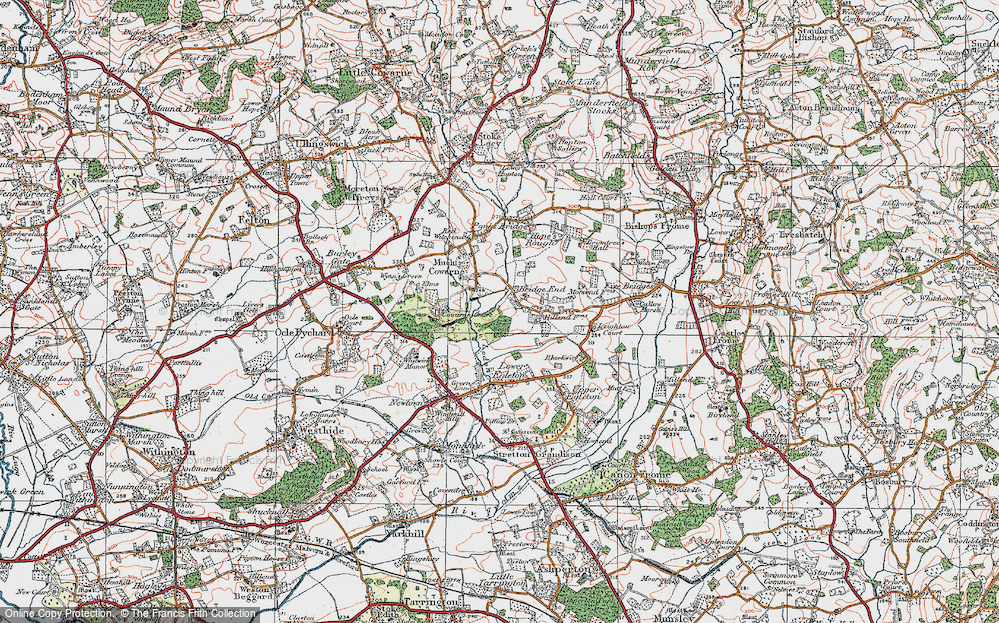 Old Map of Bridge End, 1920 in 1920
